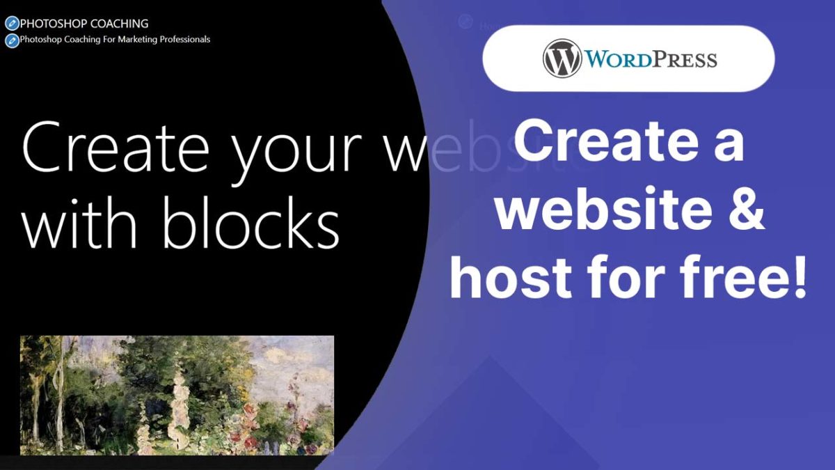 how to create one page website in WordPress and host for free