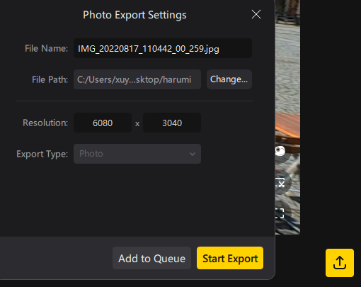 Export your Insta360 .insp files as JPG