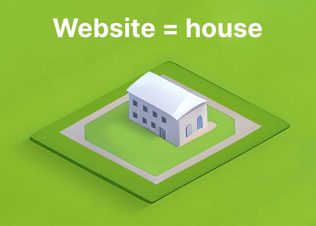 a website is like a house on empty land